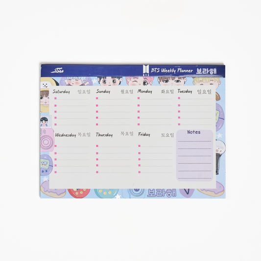 BTS Weekly planner