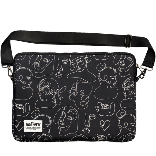Black Pattern Laptop Sleeves