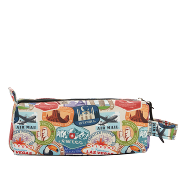 Travel Stamps Pencil Case